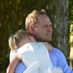 Spreading flowers is so exhausting: Lois' son James and granddaughter Talia